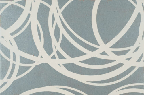 Claus Prokop, KR501_28GW1, 2025, Lackspray, Hammerschlaglack auf Aluminium, 28 x 42 cm