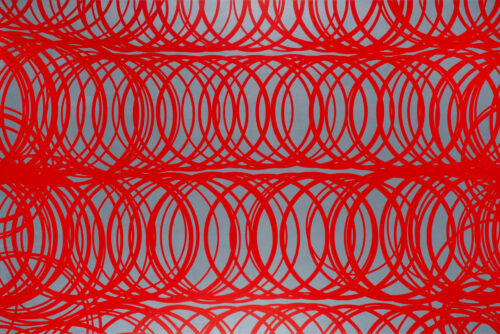 Claus Prokop, KR8_09_150R1, 2025, Acryl, Acryl Metallschutzlack auf Aludibond, 150 x 225 cm
