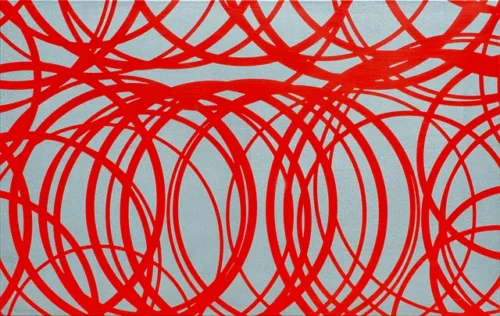 Claus Prokop, KR7_IK38_R1, 2023, Hammerschlaglack auf Stahlregalboden, 38 x 60 x 1,8 cm © Claus Prokop