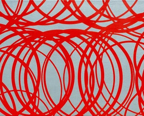 Claus Prokop, KR7_IK38_R1, 2023, Hammerschlaglack auf Stahlregalboden, 38 x 60 x 1,8 cm © Claus Prokop