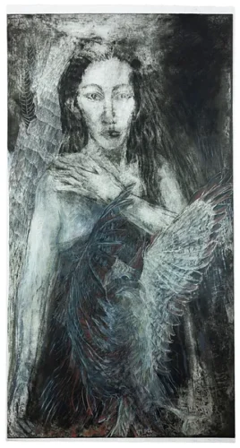 Therese Eisenmann, Bussard, 2011, Stahlgravur bearbeitet, 138 x 745 cm, Sammlung Angerlehner, @Foto Bernhard Waldmann