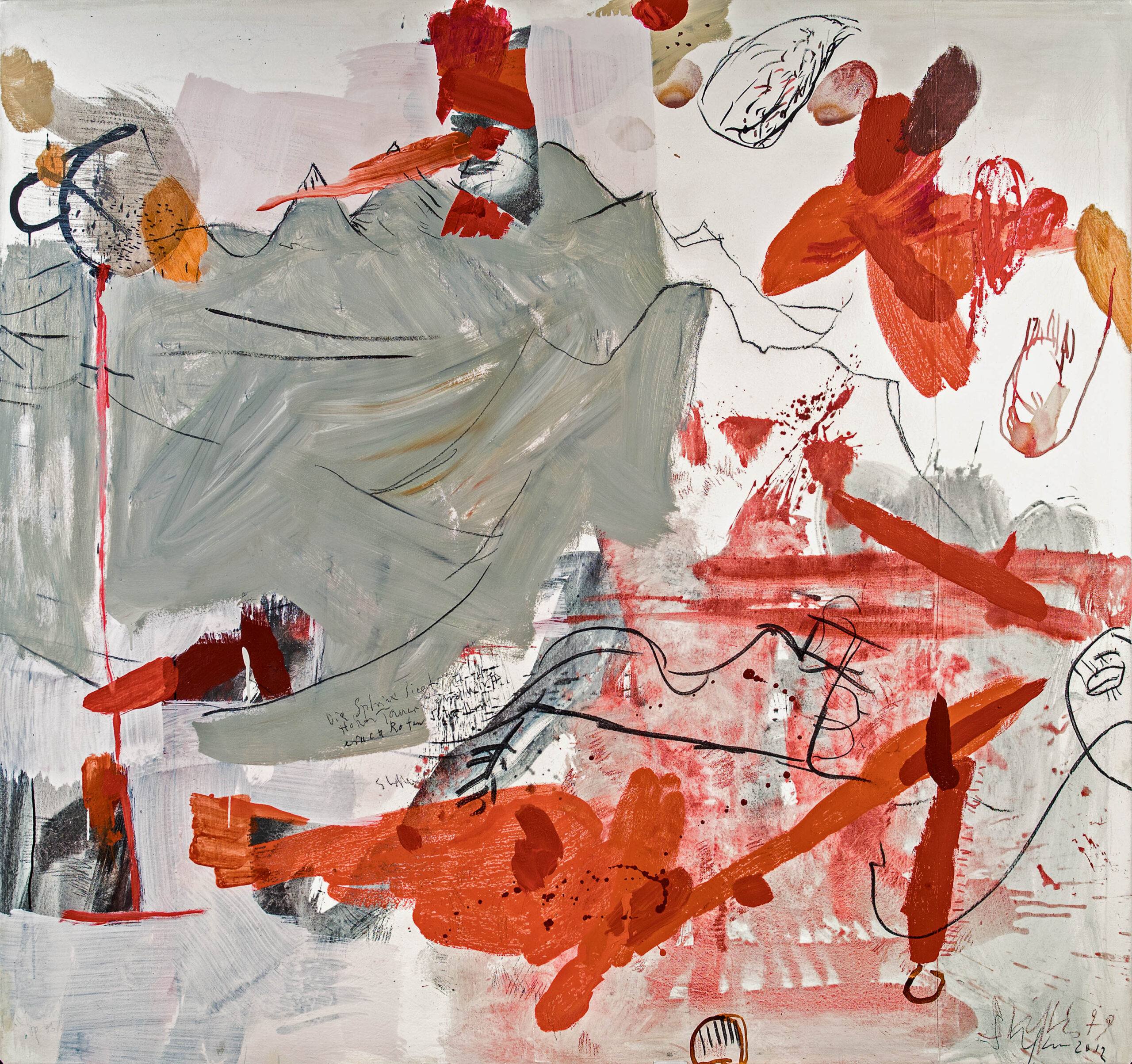 Druckgrafik Wolfgang Stifter, Die Sphinx in den Hohen Tauern, 1979/2012 © Museum Angerlehner