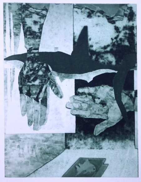 Radierung Vlado Ondrej, Du hast drei Wünsche frei, 2017 © Museum Angerlehner