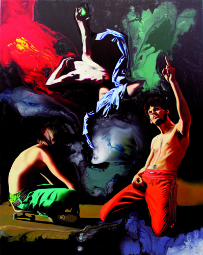 Franziska Maderthaner, Malerei, Triple-a, 2011, Öl auf Leinwand, 200 x 160, Sammlung Angerlehner © Museum Angerlehner