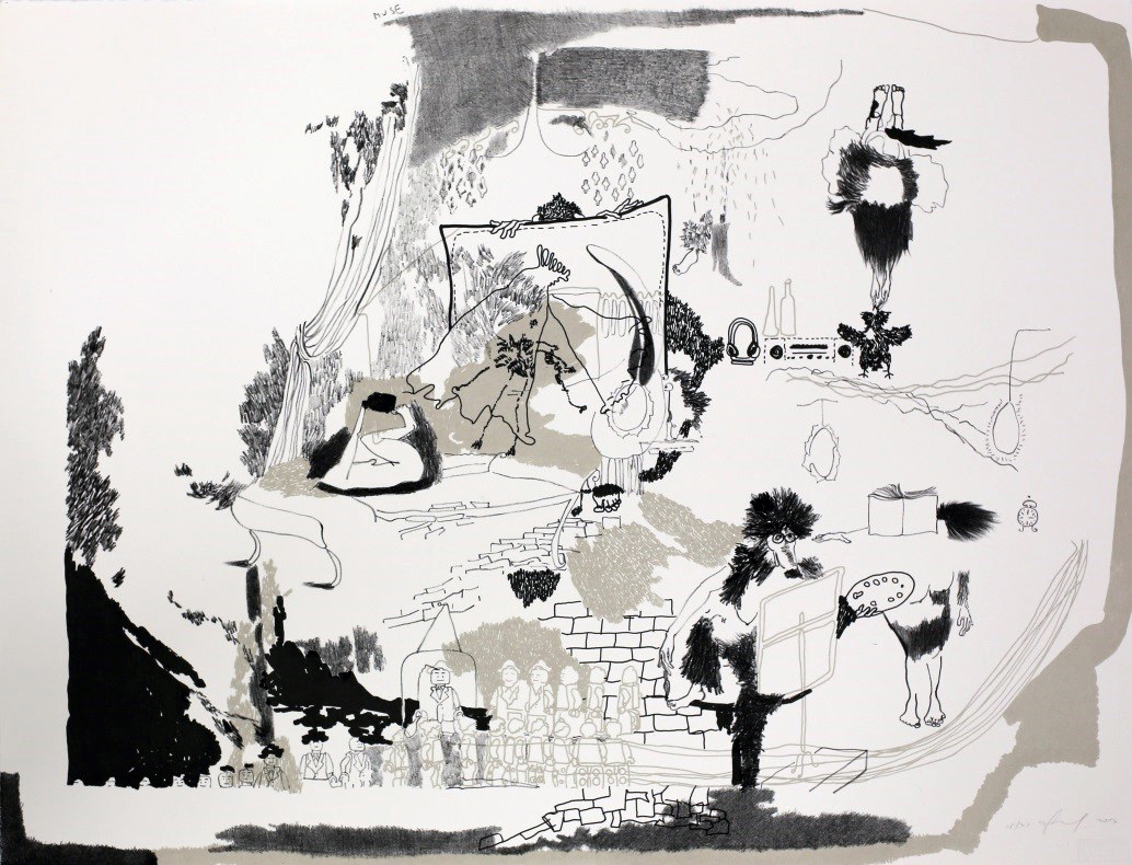 Sevda Chkoutova, Muse, 2013, Lithografie © Museum Angerlehner