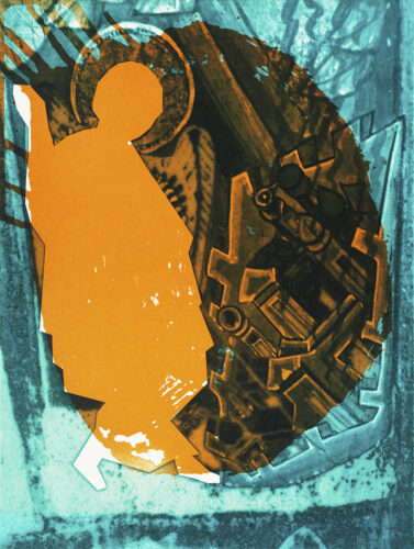 Vlado und Maria Ondrej, Stadt, Farbradierung, 2016, 42 x 31 cm © Uwe Walter